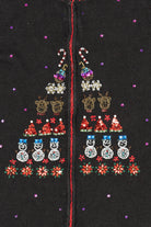 Vintage Black Beaded Ugly Christmas Vest (2000s)