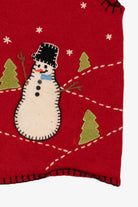 Vintage Red Coldwater Creek Snowmen Ugly Christmas Vest (2000s)