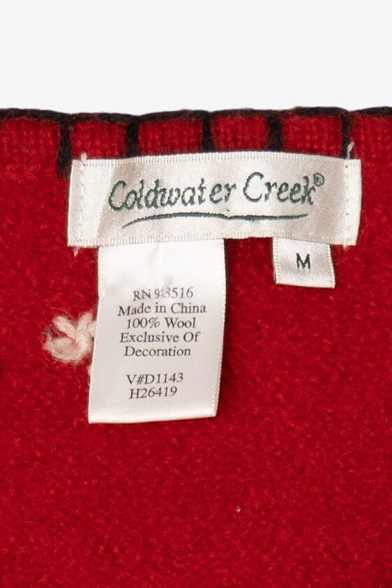 Vintage Red Coldwater Creek Snowmen Ugly Christmas Vest (2000s)