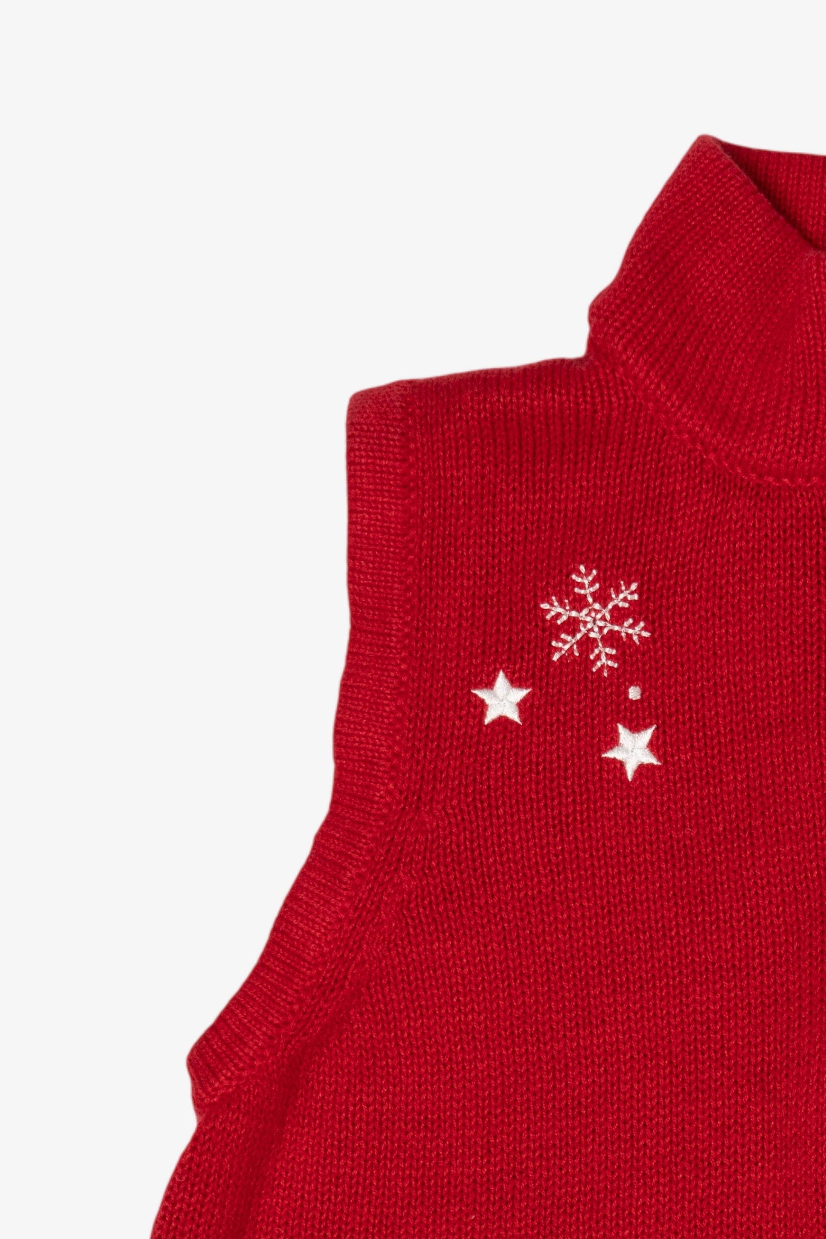 Red Christopher & Banks Snowmen Ugly Christmas Vest (2010s)