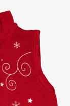 Red Christopher & Banks Snowmen Ugly Christmas Vest (2010s)