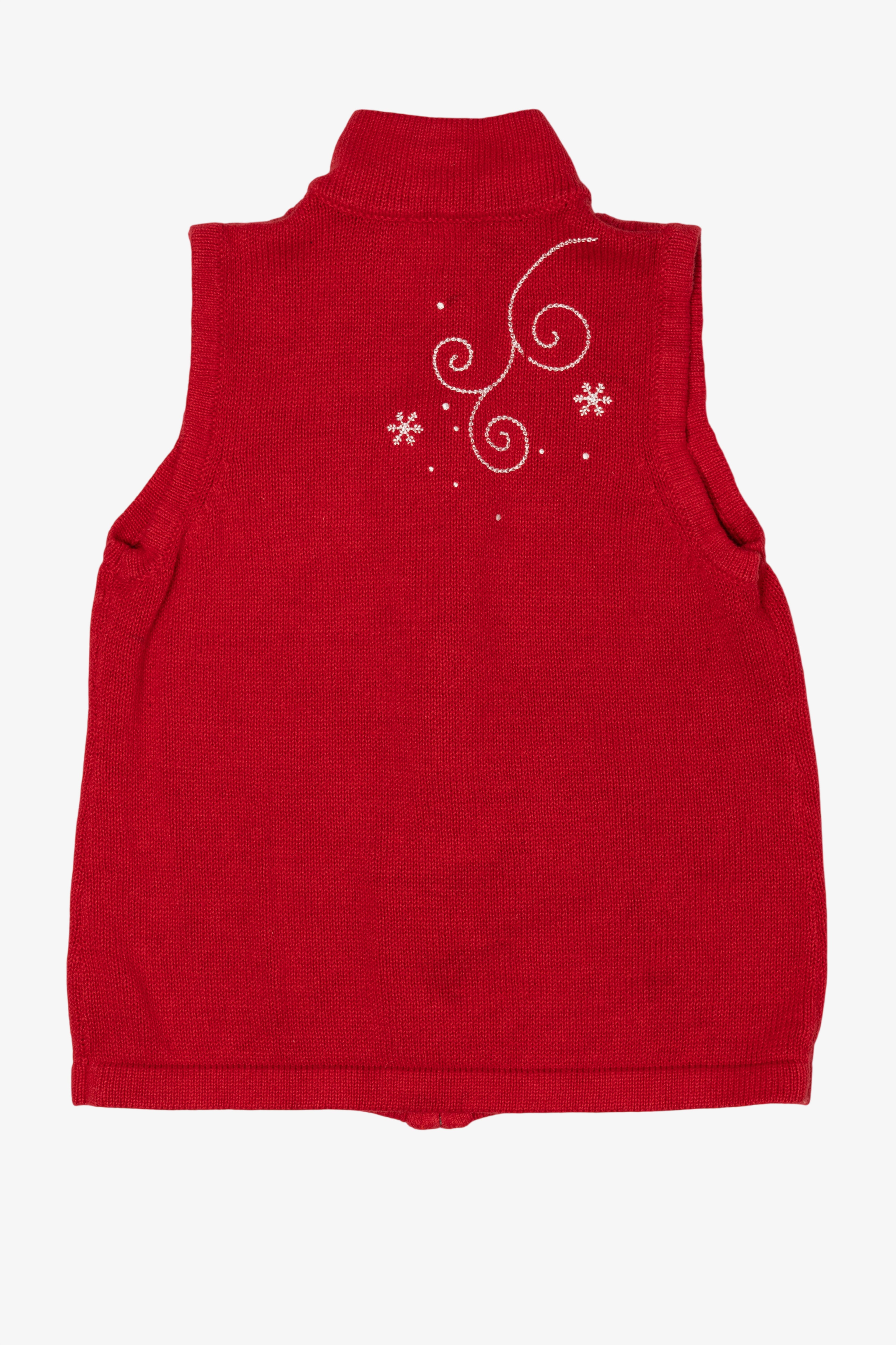 Red Christopher & Banks Snowmen Ugly Christmas Vest (2010s)