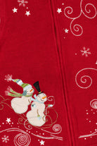 Red Christopher & Banks Snowmen Ugly Christmas Vest (2010s)