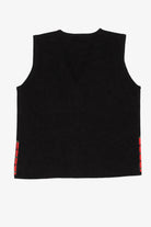 Vintage Black Croft & Barrow Poinsettias Ugly Christmas Vest (2000s)