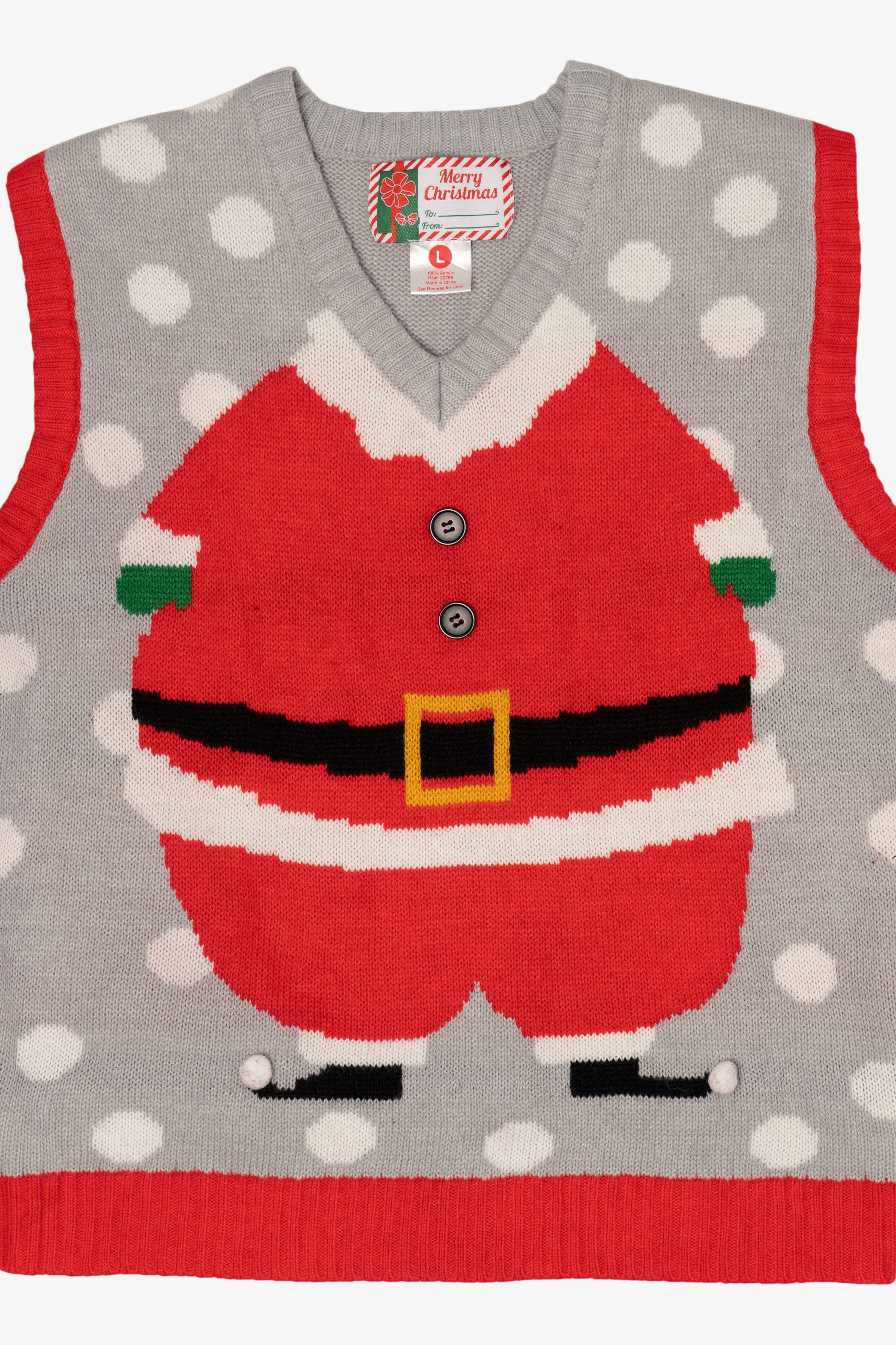 Gray Santa Body Ugly Christmas Vest (2010s)