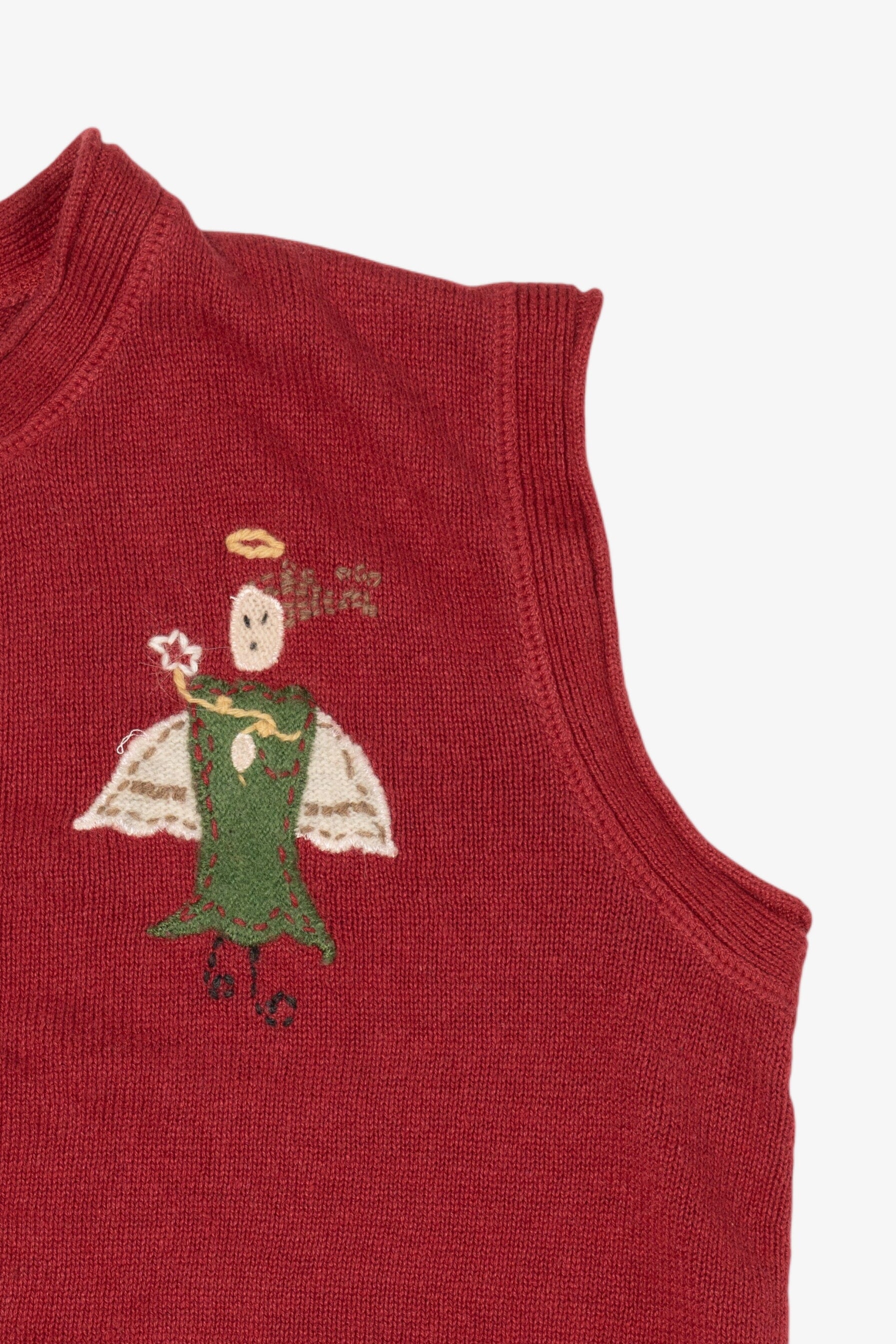 Vintage Red Woolrich Angel Ugly Christmas Vest (1990s)