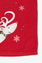 Vintage Red Nouveaux Reindeer Ugly Christmas Vest (2000s)