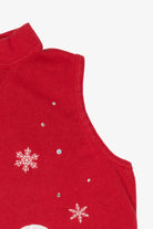 Vintage Red Nouveaux Reindeer Ugly Christmas Vest (2000s)