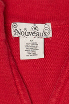 Vintage Red Nouveaux Reindeer Ugly Christmas Vest (2000s)