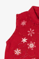 Vintage Red Designers Originals Studio Snowflakes Ugly Christmas Vest (1990s)