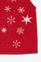 Vintage Red Designers Originals Studio Snowflakes Ugly Christmas Vest (1990s)