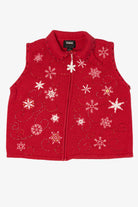 Vintage Red Designers Originals Studio Snowflakes Ugly Christmas Vest (1990s)