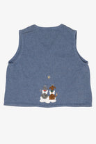 Vintage Blue Merry & Bright Angels Ugly Christmas Vest (2000s)