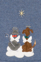 Vintage Blue Merry & Bright Angels Ugly Christmas Vest (2000s)