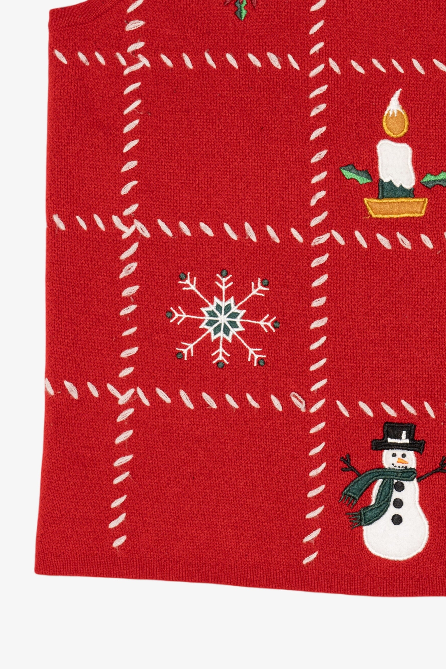 Vintage Red Croft & Barrow Squares Ugly Christmas Vest (2000s)