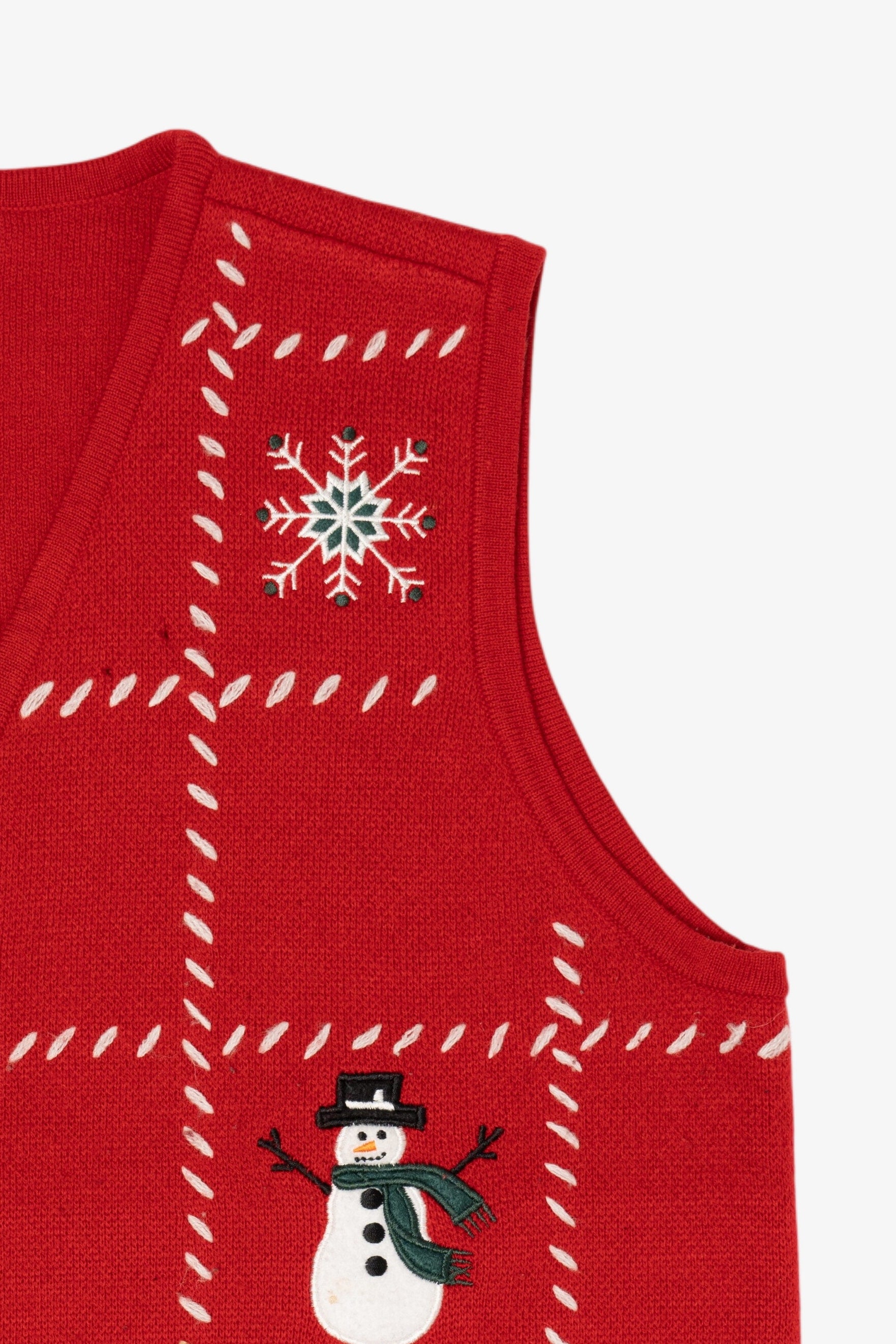 Vintage Red Croft & Barrow Squares Ugly Christmas Vest (2000s)