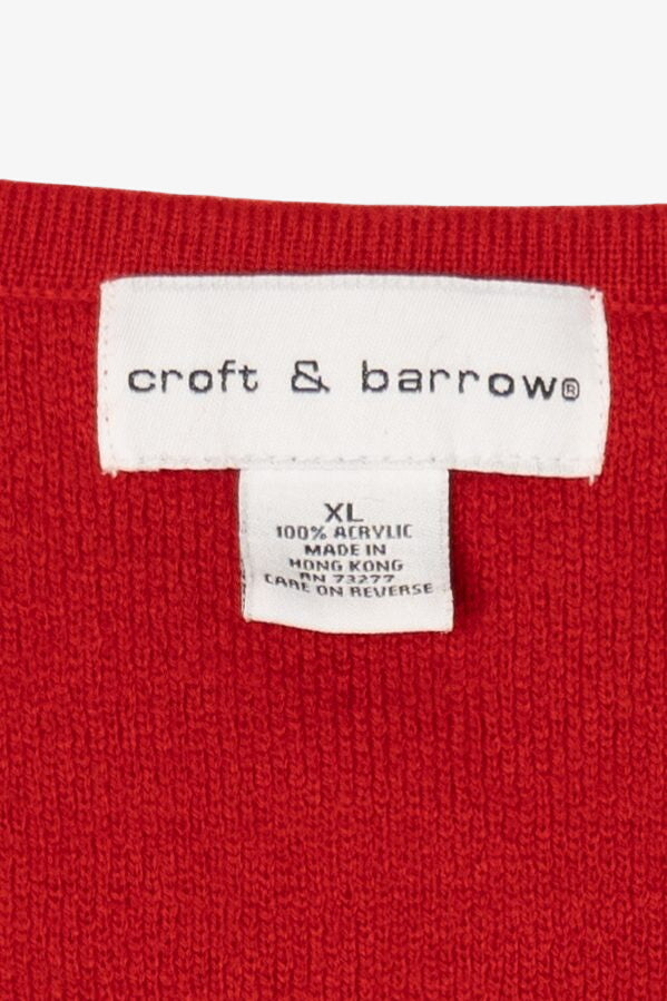 Vintage Red Croft & Barrow Squares Ugly Christmas Vest (2000s)