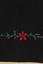 Vintage Black Segue Poinsettias Ugly Christmas Vest (1990s)