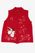Vintage Red CJ Banks Snowmen Ugly Christmas Vest (2000s)
