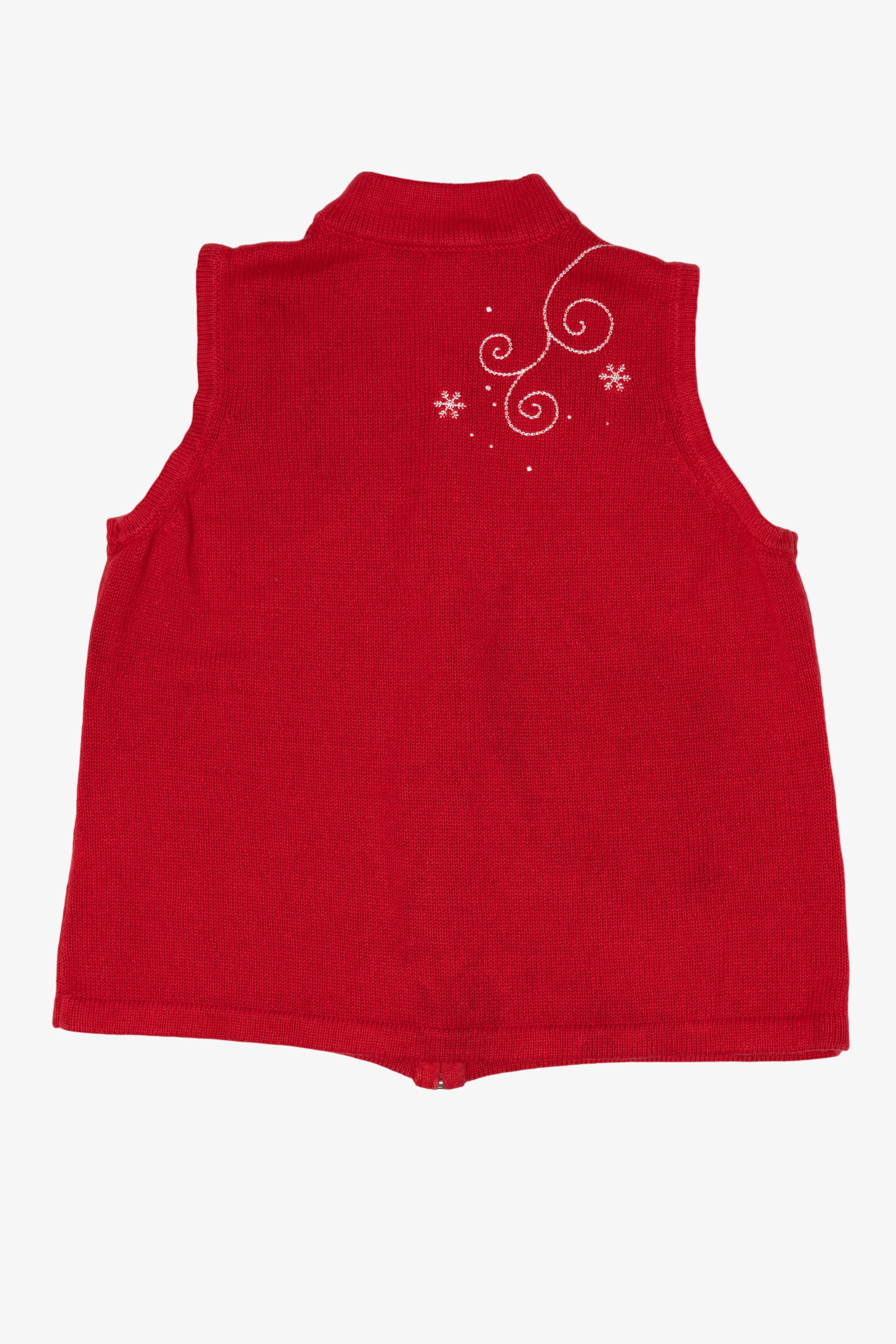 Vintage Red CJ Banks Snowmen Ugly Christmas Vest (2000s)