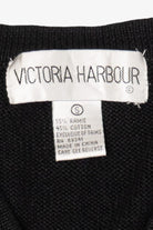 Vintage Black Victoria Harbour Snowmen Ugly Christmas Vest (1990s)