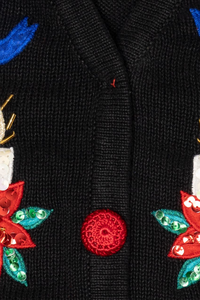 Vintage Black Victoria Harbour Snowmen Ugly Christmas Vest (1990s)