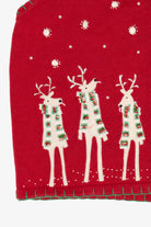 Vintage Red Kim Rogers Reindeer Ugly Christmas Vest (1990s)