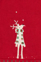 Vintage Red Kim Rogers Reindeer Ugly Christmas Vest (1990s)