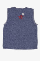 Vintage Blue Bobbie Brooks Mittens And Stars Ugly Christmas Vest (1990s)