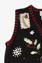Vintage Black Basic Editions Ugly Christmas Vest (1990s)
