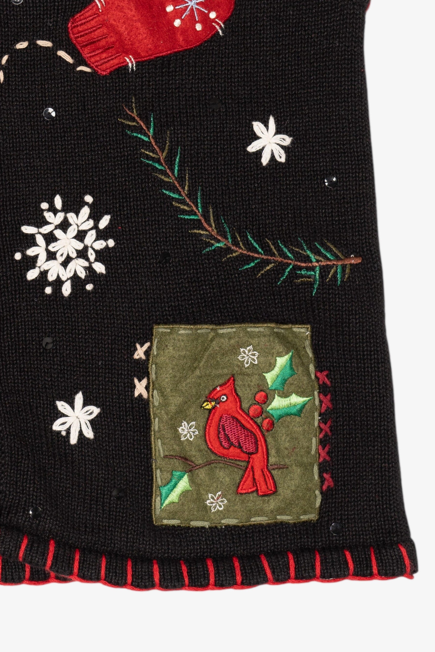 Vintage Black Basic Editions Ugly Christmas Vest (1990s)