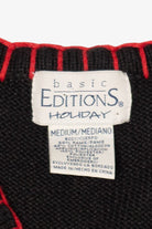 Vintage Black Basic Editions Ugly Christmas Vest (1990s)