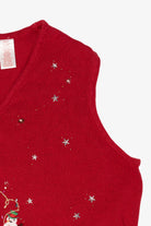 Vintage Red Snowmen Group Ugly Christmas Vest (2000s)