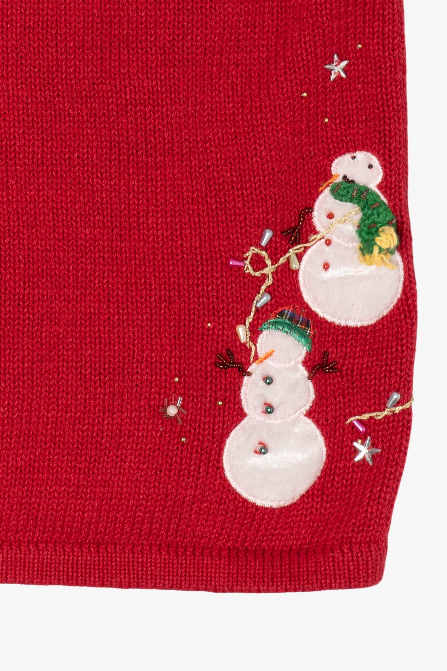 Vintage Red Snowmen Group Ugly Christmas Vest (2000s)