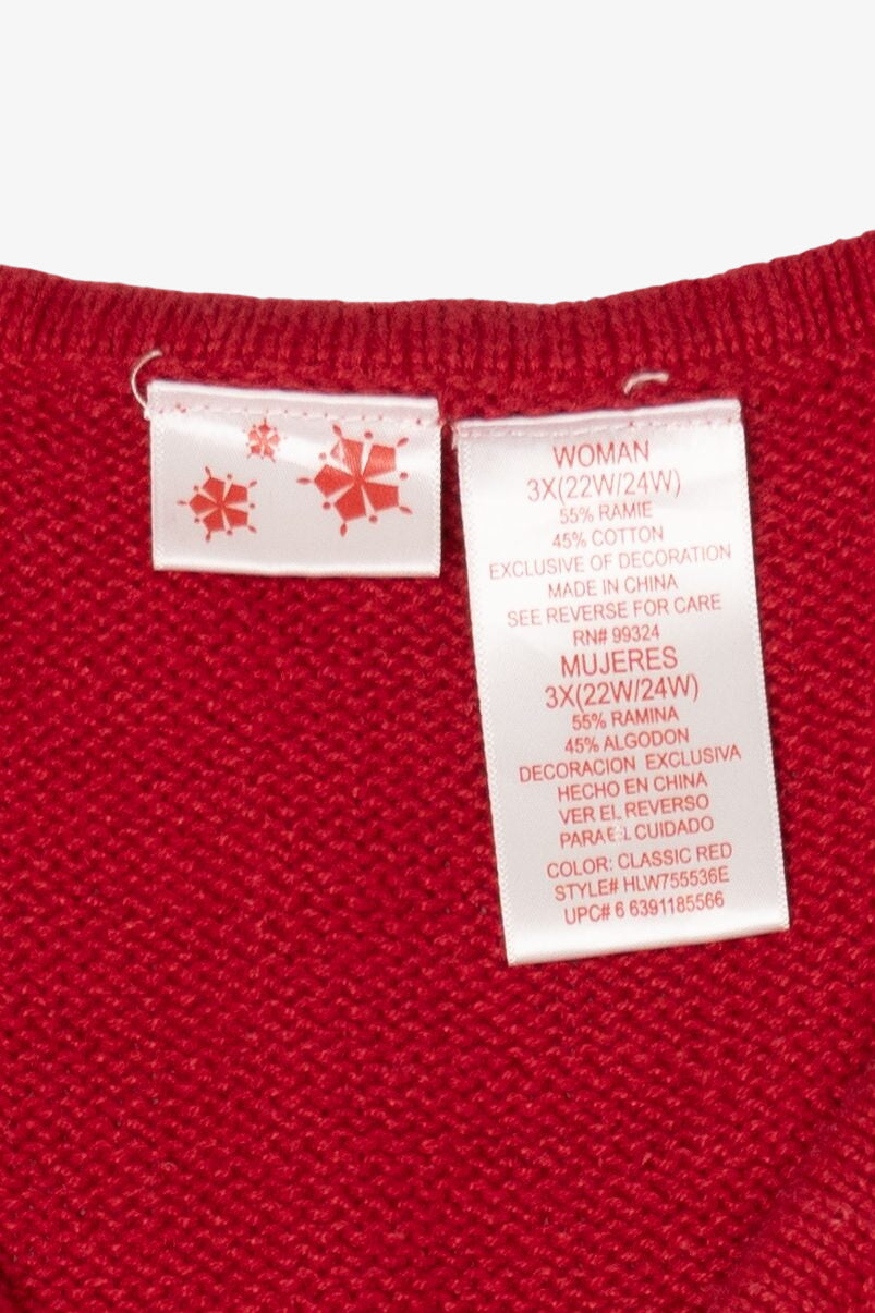 Vintage Red Snowmen Group Ugly Christmas Vest (2000s)