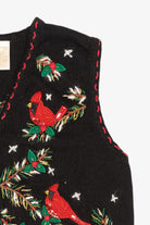 Vintage Black Bobbie Brooks Cardinals Ugly Christmas Vest (1990s)