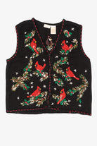 Vintage Black Bobbie Brooks Cardinals Ugly Christmas Vest (1990s)