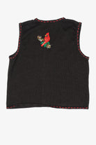 Vintage Black Bobbie Brooks Cardinals Ugly Christmas Vest (1990s)