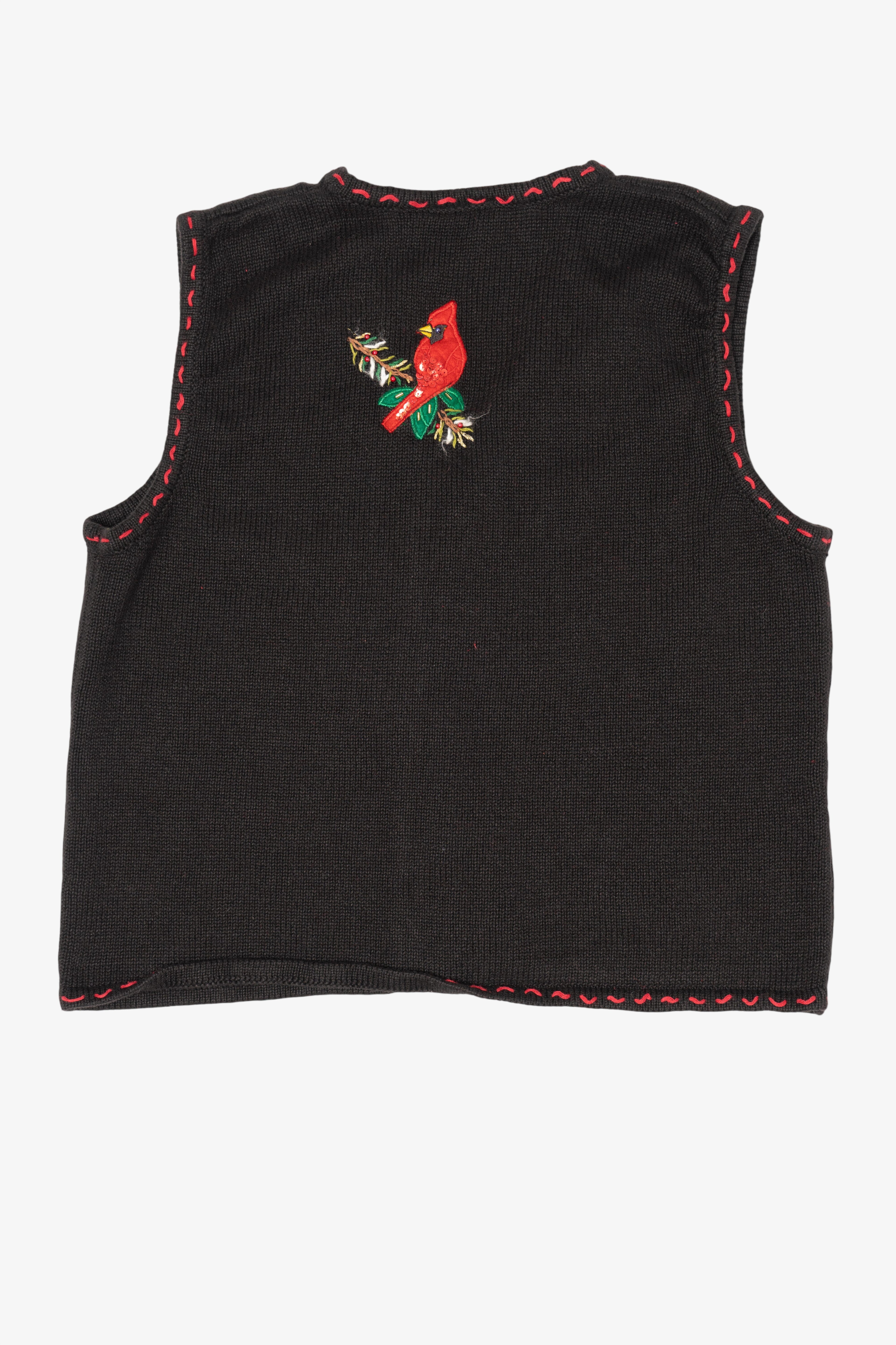 Vintage Black Bobbie Brooks Cardinals Ugly Christmas Vest (1990s)