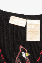 Vintage Black Bobbie Brooks Cardinals Ugly Christmas Vest (1990s)