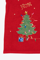 Vintage Red Holiday Time "Bah Hum-Pug" Ugly Christmas Vest (2000s)