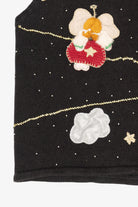 Vintage Black Bobbie Brooks Angels Ugly Christmas Vest (1990s)