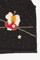 Vintage Black Bobbie Brooks Angels Ugly Christmas Vest (1990s)