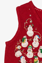 Vintage Red Snowmen Group Ugly Christmas Vest (2000s)