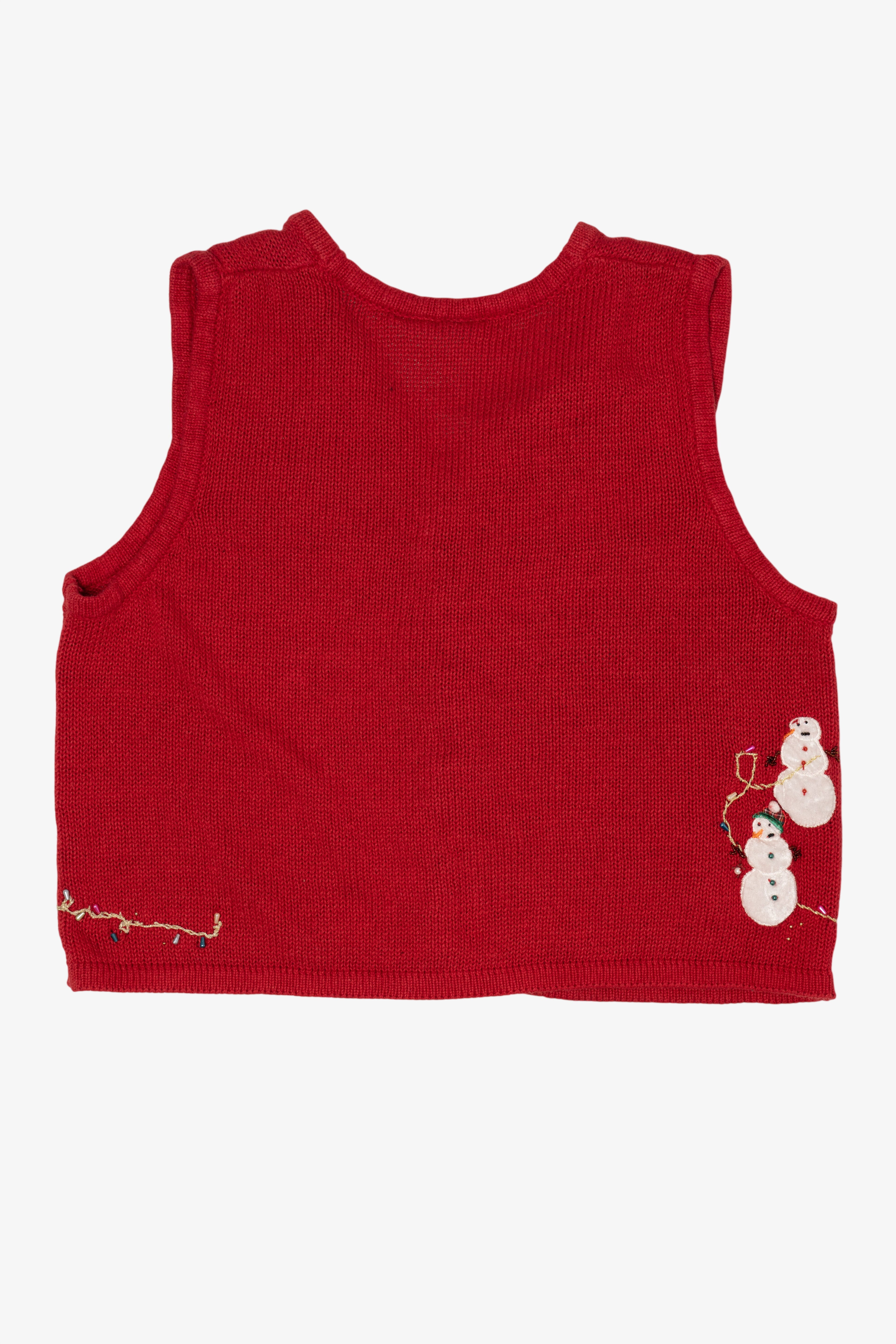 Vintage Red Snowmen Group Ugly Christmas Vest (2000s)