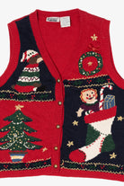 Vintage Red Capacity Ugly Christmas Vest (1990s)
