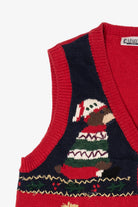 Vintage Red Capacity Ugly Christmas Vest (1990s)