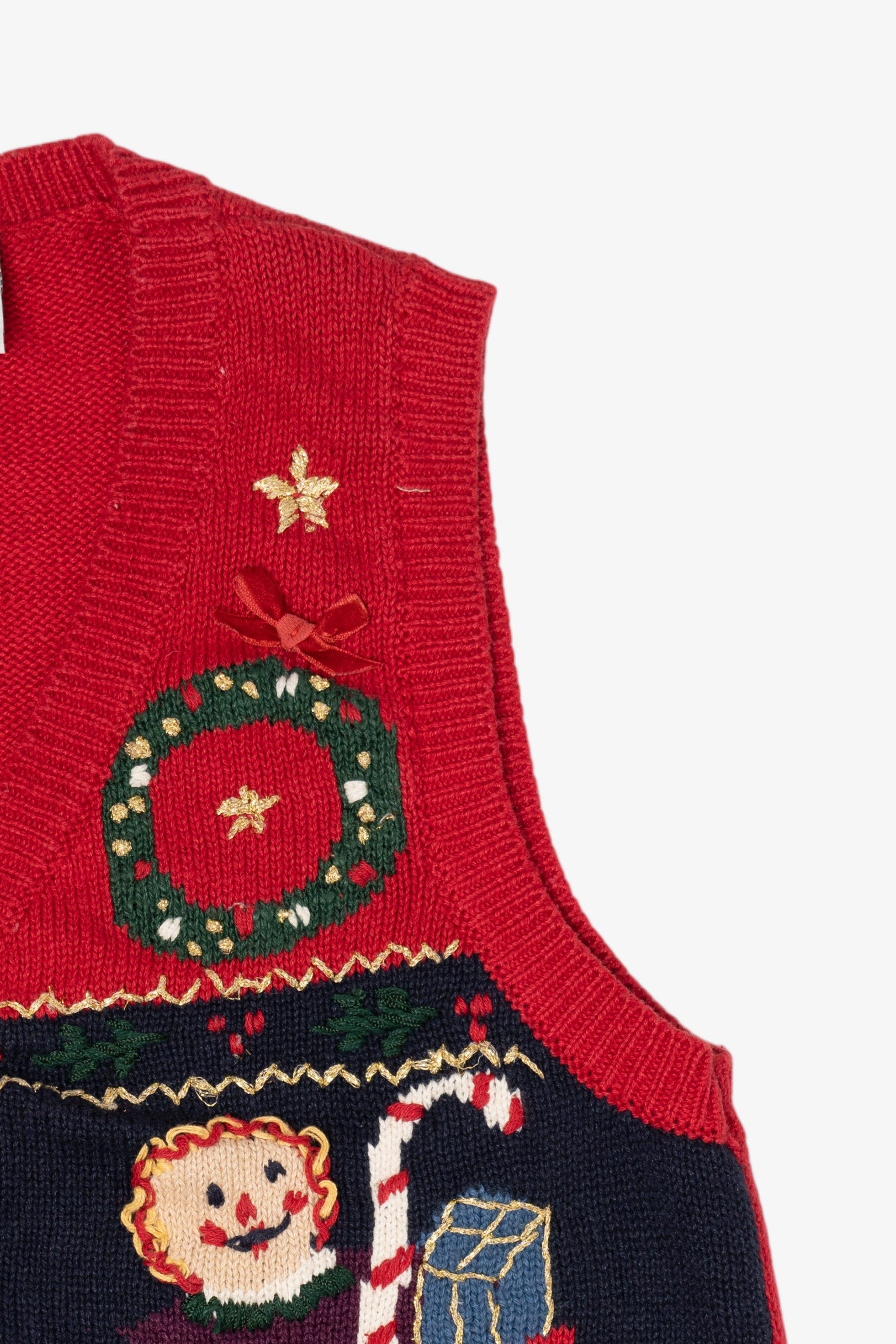 Vintage Red Capacity Ugly Christmas Vest (1990s)