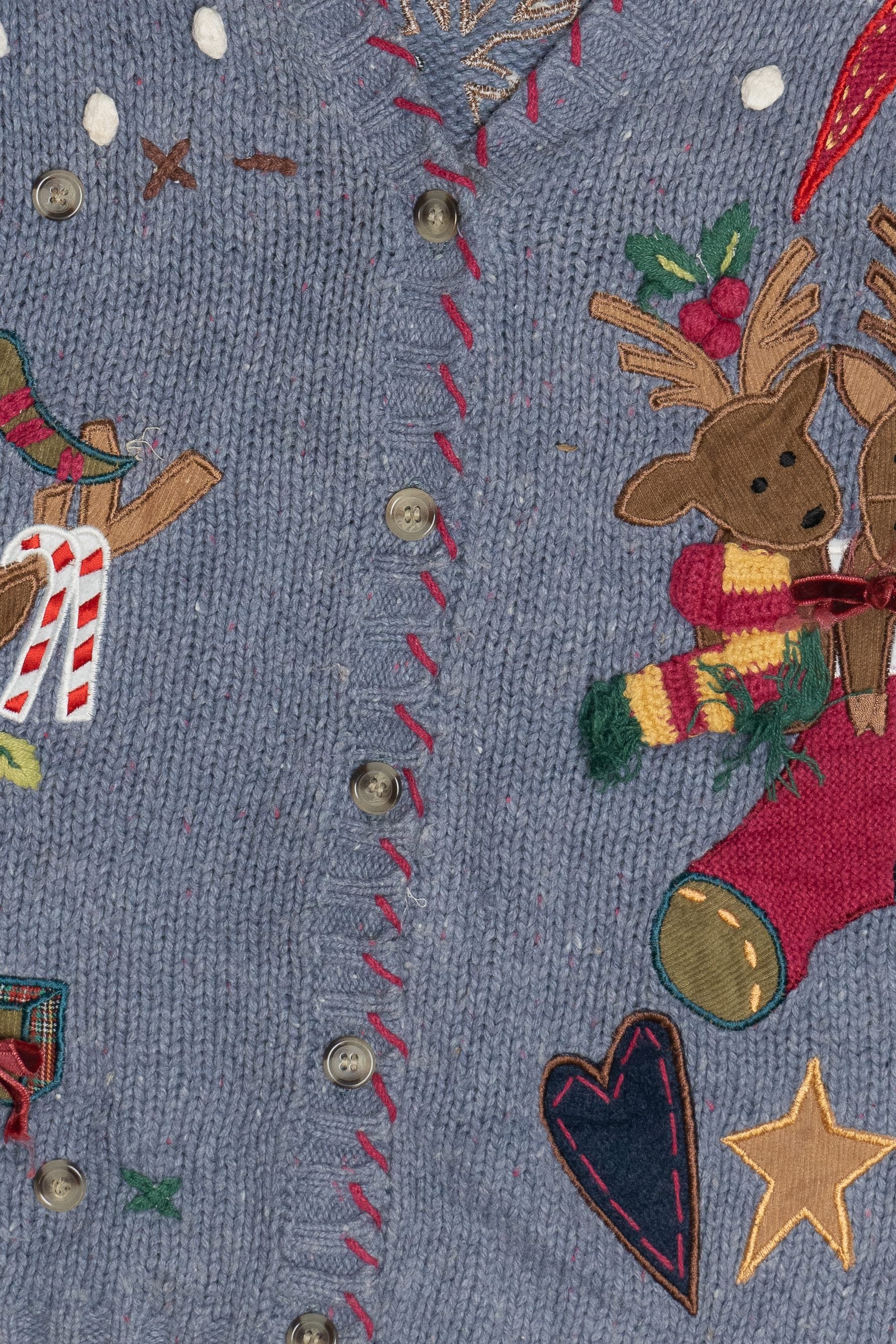 Vintage Cute Reindeer Ugly Christmas Vest (1990s)