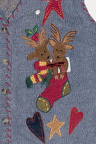 Vintage Cute Reindeer Ugly Christmas Vest (1990s)